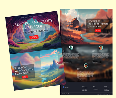 Landing Page Design-For a Game branding gamewebdesign graphic design landingpage ui webdesign