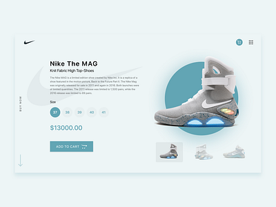 Nike Mag | Website design product design uiux design ux