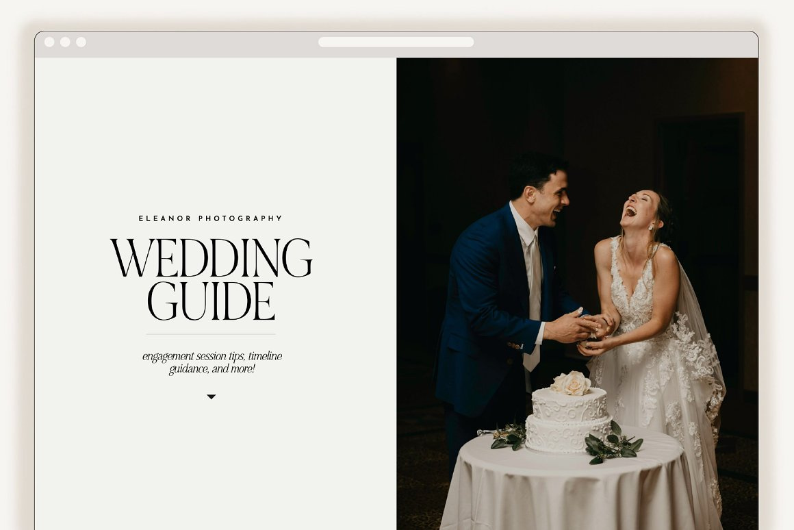 Showit Wedding Guide Template by Landing pagetemplate on Dribbble