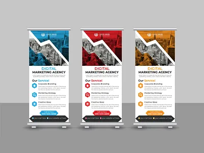 Corporate Business Marketing Roll Up Banner Design advertisement banner branding business corporate creative design display graphic design marketing modern pop up banner presentation print template pull up banner retractable banner roll up roll up banner stationery x banner