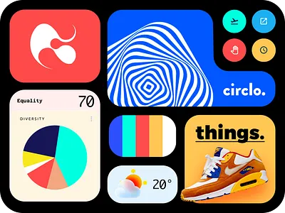 Circlo Style Guide branding circlo design digital nomad mern mui product design react social app social network style guide travel ui design