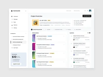Project Management Dashboard application dashboard design project management project overview saas ui ui ux ux web app wed design