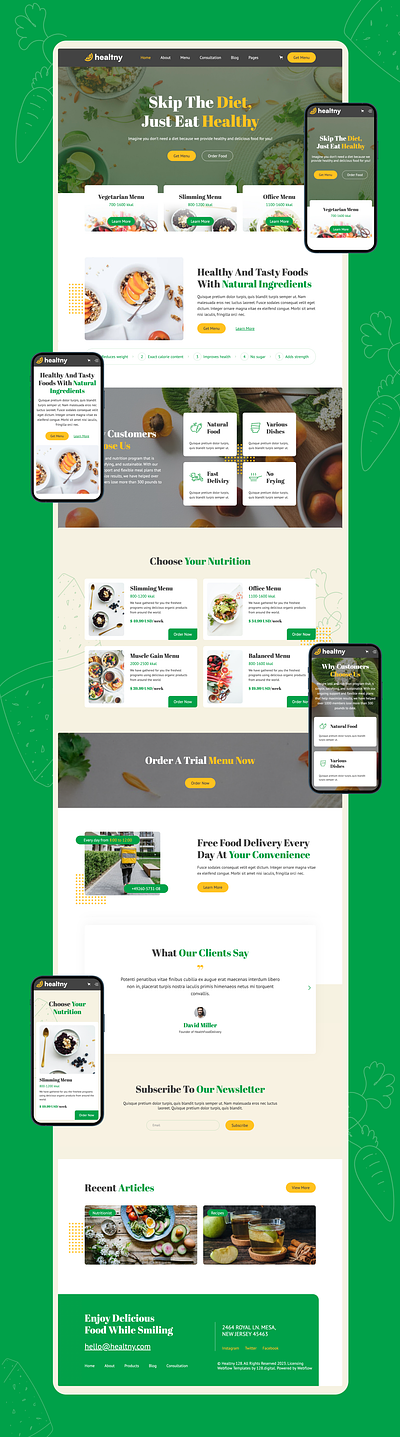 Healtny 128 food food store healthy food website organic food professional responsive shop typography webdesign webdevelopment webflow
