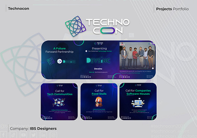 TECHNOCON EVENT GRAPHICS 3d branding graphic design motion graphics ui