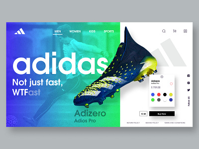 Adidas | Web design product design uiux design ux