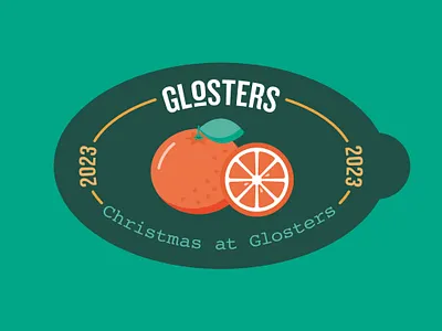 Glosters Satsuma Sticker ceramics food fruit fruit sticker graphic design orange print print design product satsuma sticker sticker design