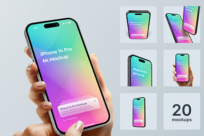 New iPhone 14 Pro 20 Mockup Scenes device mockup hand with iphone iphone 14 iphone 14 pro iphone in hand iphone island iphone isometric iphone mockup mockup phone mockup photoshop psd