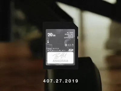 🖤🎬✨ SD card for Anagram 3d animation film iphone motion design rotation sdcard ui ux