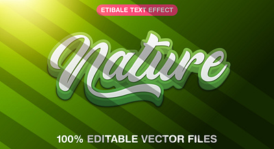 Nature 3d editable text style Template 3d text effect ecosystems environment geology graphic design green text illustration natural nature text vector text mockup