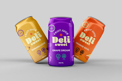 Deli sweet / Soda can design design graphic design illustration juice packaging soda can