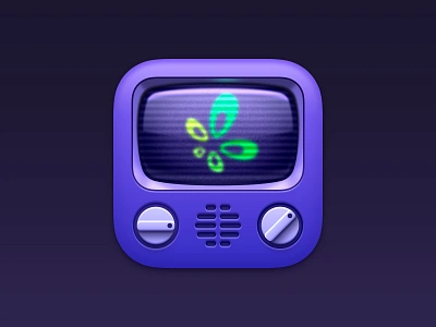 Owncasts App Icon app app icon icon icons ios madewithsketch retro screen tv tvos vintage