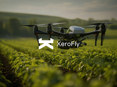 XERO FLY - Logo for a drone - aerospace company aero branding design drone fly icon logo plane space ui