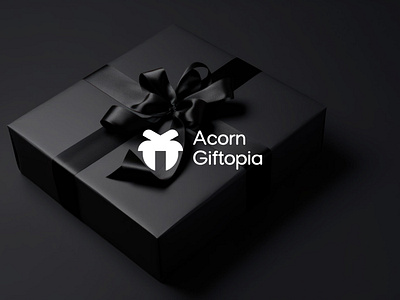 Acorn Giftopia - Logo for a Gift company acorn branding business design gift graphic design logo modern