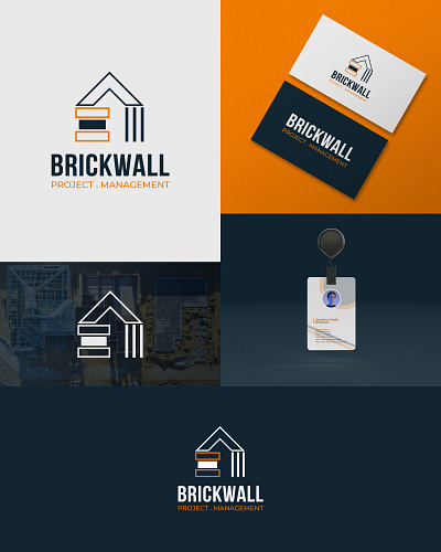 Brick Wall - Real Estate Home Construction Brand Logo agency branding apartment brand identity design brand mark branding company logo creative logo elevate your brand estate home logo illustration investment logo logo design packaging design property real estate agency logo real estate branding stationery design visual identity