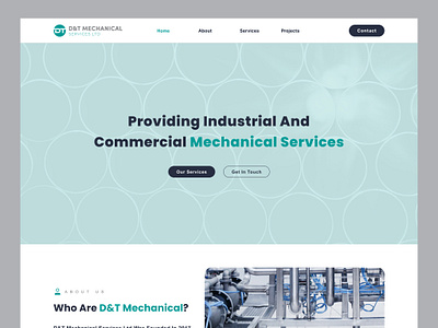 Mechanical Services: Website UI/UX building design fabrication figma industrial mechanical mockup services ui ux web design web development