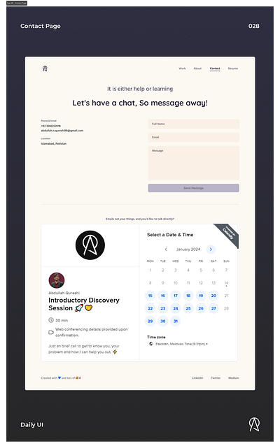 Daily UI - Contact Page app branding contact page contact us design illustration logo minimal typogaphy ui ui design uxdesign web design web page website website design