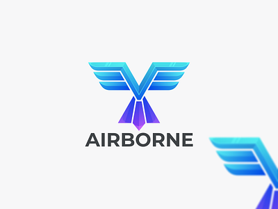 AIRBORNE airborne airborne logo branding graphic design icon illustration logo