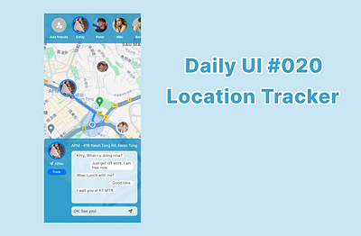 Daily UI #020 Location Tracker app design daily ui 020 daily ui 20 daily ui day20 figma location tracker ui ui designer