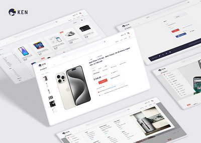 Ken - ecommerce website branding designsystem ecommerce graphic design mobileapp navigation product card signin store ui uidesign uielements uiux uxdesign website