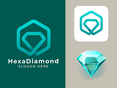 Hexa Diamond Logo Design 3d animation branding diamond graphic design hexa hexa diamond logo logo logo design motion graphics ui