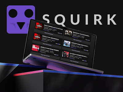 Squirk landing page figma gaming graphic design landingoage layout logo ui uiux