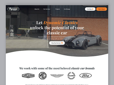 Classic Car Restoration: Website UI/UX automotive car classic design figma mockup restoration ui ux web design web development