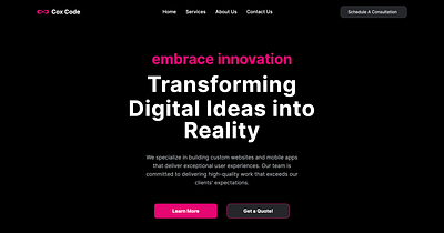 A New Vision for Digital Transformation branding design digital agency pink ui ux ux design web web design