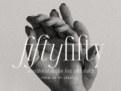 Fifty Fifty Serif Font with Italics branding chic classic classy clean cosmetics curvy designer fashion fifty fifty font italics minimal modern modern font regular serif smooth typeface