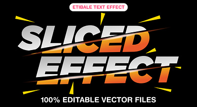 Slice Effect 3d editable text style Template 3d text effect glitter graphic design illustration slice text sliced bread vector text mockup
