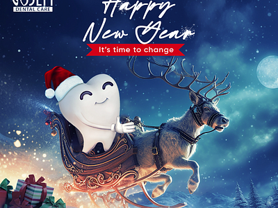 Happy new year Christmas design 3d 3d dental 3d dental designs animation artistic dental design campaign creative dental campaign creativity dental dental designs graphic design horse innovative inspiration inspirational new year social media social media designs teeth tooth