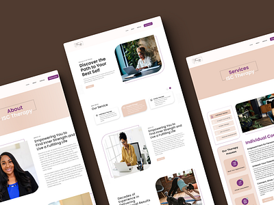 Harmony in Design: ISC Therapy's Intuitive and Engaging UI banner counselling design design landing page design minimal design therapy website design ui uiux user experience design user interface design ux web design website design
