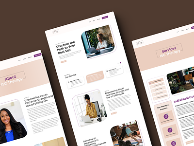 Harmony in Design: ISC Therapy's Intuitive and Engaging UI banner counselling design design landing page design minimal design therapy website design ui uiux user experience design user interface design ux web design website design