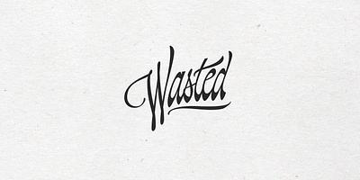 Wasted design lettering letters logo type typeface typography wasted