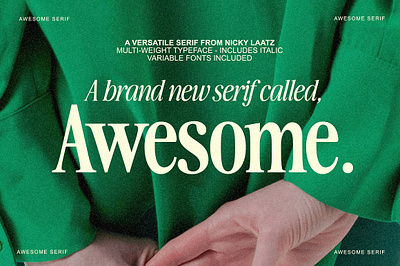 The Awesome Serif Family (32 Fonts) 80s 90s chic font clean eighties expensive fashion fashionable feminine italic minimal modern posh retro serif stylish variable vintage women