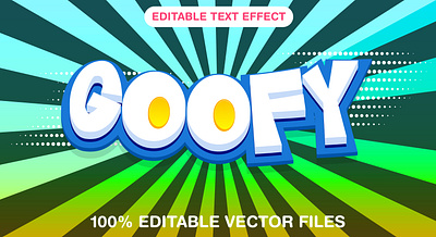 Goofy 3d editable text style Template 3d text effect coupon goofy quotes goofy text graphic design illustration juice vector text mockup