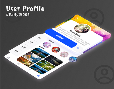 Modal For User Profile - DailyUI Day006 branding dailyui dailyui001 design illustration mobile application dailyui001 ui ux design