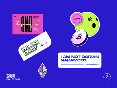 Web3 Sticker Design blockchain crypto cryptocurrency icon illustration nft sticker ui design web3