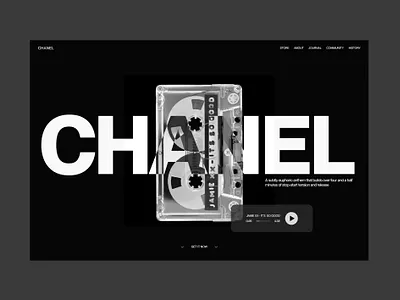 Chanel - It's go good by Jamie XX | Landing concept branding chanel design graphic design luxury design music player ui ux ux ui web