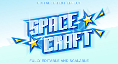 Space Craft 3d editable text style Template 3d text effect digital glow graphic design illustration promotion shiny space agency space craft space craft text effect vector text mockup