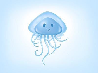 Jellyfish digitalart illustration procreate