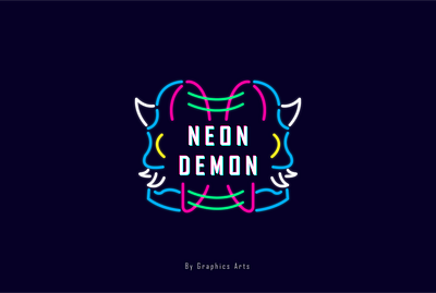 Created A Neon Logo Design | Line-art | Demon | Glitchy | New art branding cool creative demon design glitch graphic design line logo neon professional unique vector