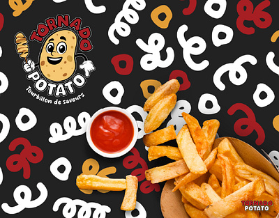 Création identité visuelle - Tornado Potato branding designgraphique fastfood food foodtruck graphic design identitevisuelle logo logofood potato