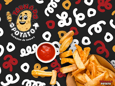 Création identité visuelle - Tornado Potato branding designgraphique fastfood food foodtruck graphic design identitevisuelle logo logofood potato