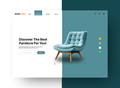 Furniture Landing Page design graphic design ui