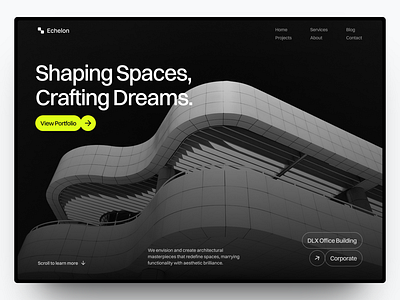 Echelon - Architecture Firm Website agency architecture branding design firm graphic design landing page studio ui web design website