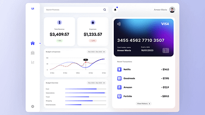 Finance Dashboard Design app bank branding cash customer experience dashboard design finance fintech graphic design interaction design logo netflix product design typography ui uiux ux vector webapplication