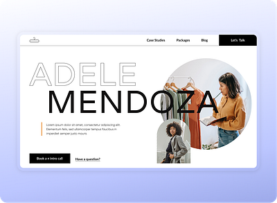 Stylist Personal Website hero personal page uxui