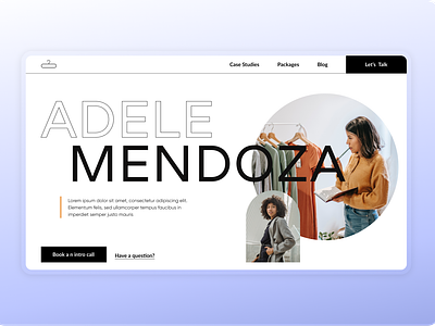 Stylist Personal Website hero personal page uxui