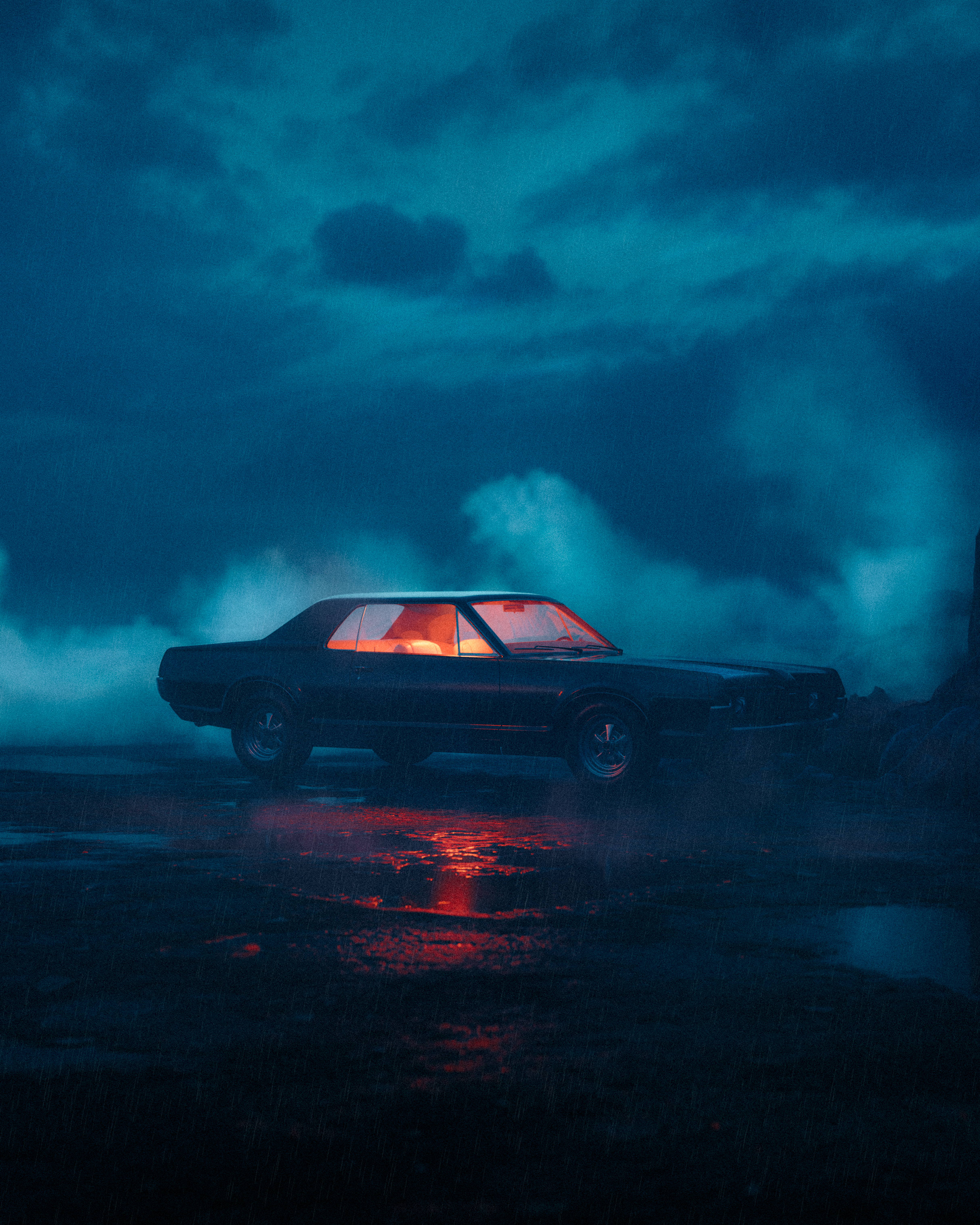 After Hours II 3d car cinema cinematic city dark digital art