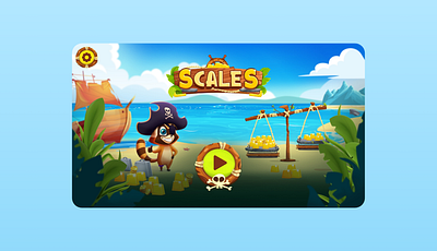 Scales game - UI design and Illustration game design game logo graphic design illustration kid game logo mobile splash screen ui